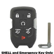 Chevrolet GMC 6 Button Smart Remote Replacement Shell/ HYQ1AA, HYQ1EA - IQ KEY SUPPLY
