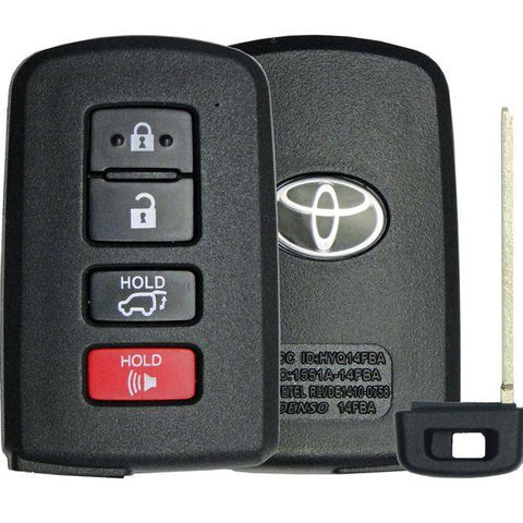 Two-Toyota 4Button w/ Power Gate Smart Remote Replacement Shell - IQ KEY SUPPLY