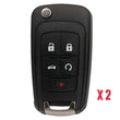 2 For 2010 2011 2012 2013 2014 2015 2016 Chevrolet Cruze Equinox Remote Key Fob - IQ KEY SUPPLY